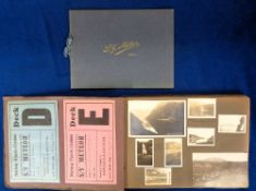 Shipping, Steam Yacht Meteor, 2 items to comprise a photograph album showing the voyage of the yacht