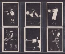 Cigarette cards, USA, ATC, Silhouettes, 'X' size, including various sports, baseball, boxing, golf