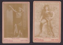 Cigarette cards, USA, National Tobacco Works, (Newsboy), Cabinet Pictures, Actresses, 4 different