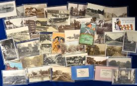 Postcards, a Hampshire and Isle of Wight mix of approx. 68 cards, with RPs of charabanc outing