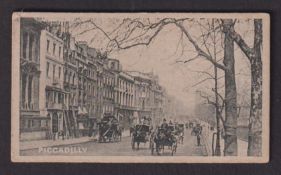 Cigarette card, John J Woods, London, Views of London, type card, 'Piccadilly' (sl age toning, gen
