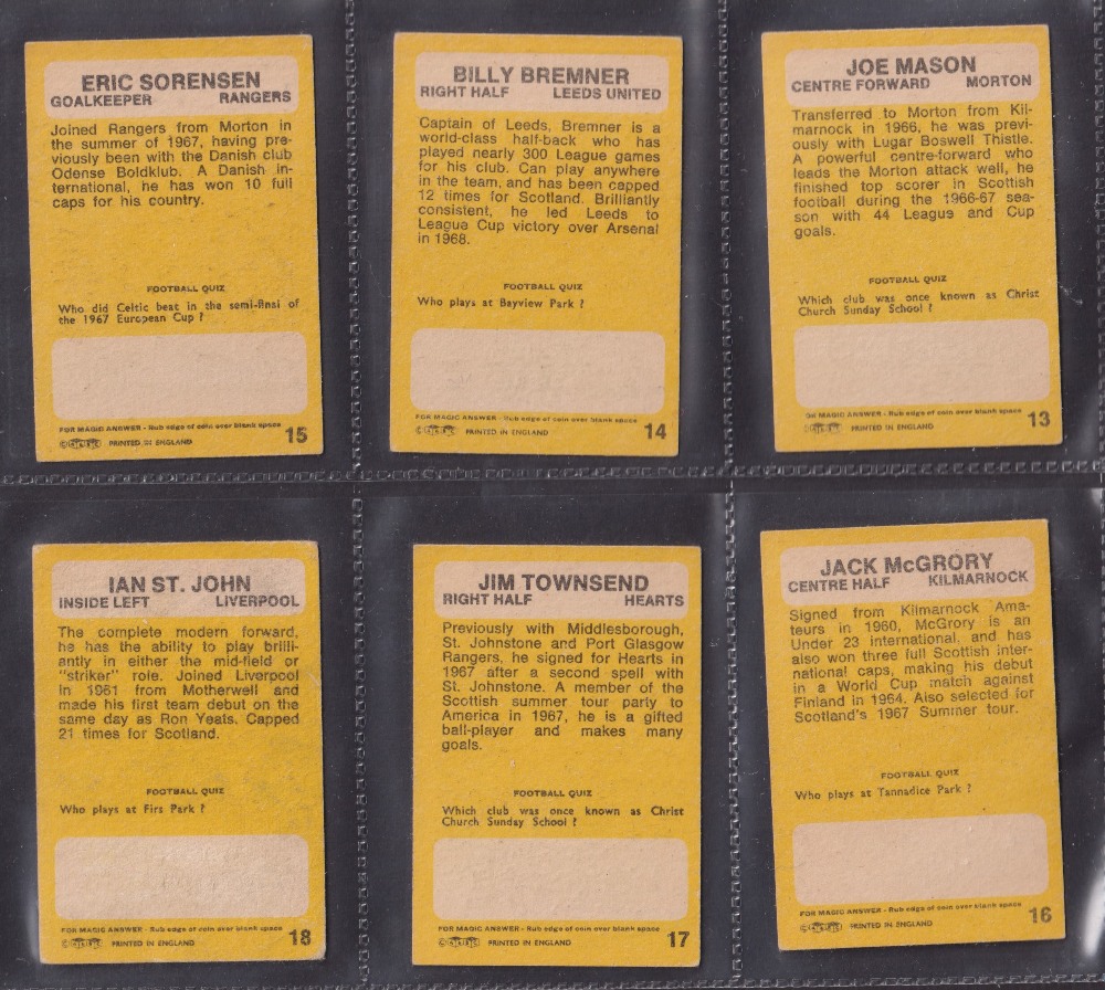 Trade cards, Football, A&BC Gum, Scottish, 1968 (Yellow backs) (set 45 cards) including Alex - Image 6 of 16