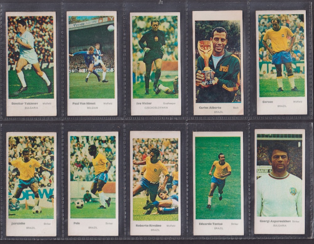 Trade cards, Lyons Maid, International Footballers (set, 40 cards) includes Pele, Best, Charlton etc