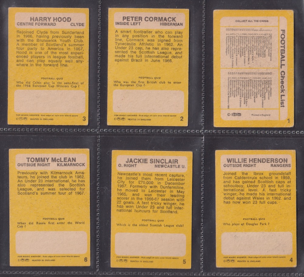 Trade cards, Football, A&BC Gum, Scottish, 1968 (Yellow backs) (set 45 cards) including Alex - Image 2 of 16