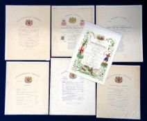 Victorian Menu and Programmes, to comprise 1864 banquet menu for Louis Auguste Van Lede (hand