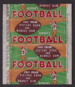 Trade wrapper, USA, Bowman's, Football Picture Cards, 1954, wax wrapper (one slight edge tear and