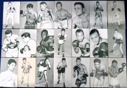 Boxing cards, USA, Boxing Exhibit Co, a collection of 21 postcard size cards of posed boxers inc.