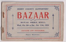Derby County F.C. souvenir and programme from the Derby County Supporters' Bazaar held at The