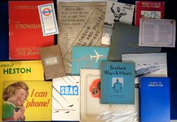 Ephemera, a large selection of interesting items to include 1960 Aeroflot brochure, 1937 Castrol