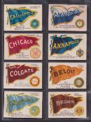 Trade cards, USA, Weber Baking Co, College Pennants, 37 different cards (a few with slight faults,