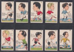Trade cards, Football, Sunday Empire News, Footballers of Today (caricatures by Durling), (set 48