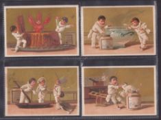 Trade cards, Liebig, S53 Pierrots in Black Caps & White Clothes (set 12 cards) French Language (3