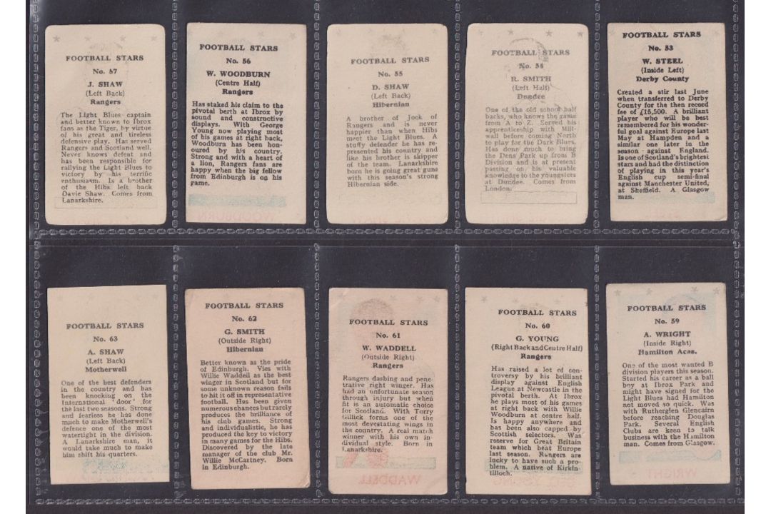 Trade cards, Kiddy's Favourites (Anon), Football Stars (Numbered 53-120 but with some skipped - Image 2 of 6