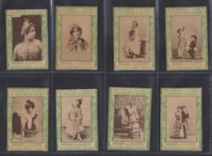 Cigarette cards, Mexico, Pedro Del Cueto, Actresses, sepia picture, border design in green &