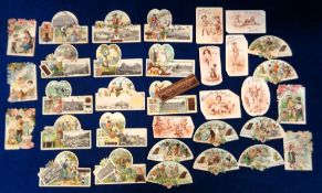 Trade cards, Suchard, mixed selection of shaped cards, mostly part sets inc. Swiss Cantons (12),