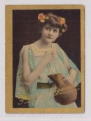 Cigarette card, T. E. Yeomans, Beauties, 'M' size, ref H284 card no 3 (gd)