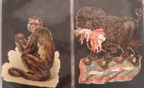 Scraps, a selection of scraps, many large, to include Military, farm animals, Christmas train,