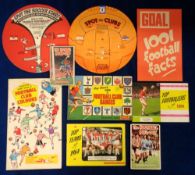 Football giveaways, a selection of nine, 1960's issues, two circular mechanical cards, Lion Spot the