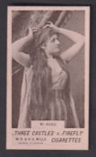 Cigarette card, Wills, Beauties, Actresses & Children, plain back inscribed at front 'Three Castles'