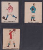 Trade cards, Battock's, Football & Jersey Cards, three football issues, Southampton, Tranmere Rovers
