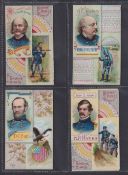 Cigarette cards, USA, Duke's, Histories of Generals, 'X' size, 4 cards, Benj. J. Butler, A.E.