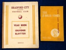 Bradford City A.F.C, Year Book & Souvenir Blotter 1933/34, large size volume with photographic