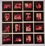 Glamour photography, 48, vintage adult, colour transparencies each one showing topless models in