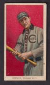 Cigarette card, USA, ATC, Base Ball Series T213 (Red Cross Tobacco, 100 Designs), Type 1 (Brown