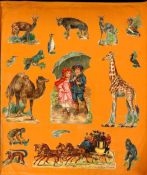 Victorian Scrap Books, 2 hand-made fabric scrap books containing 100s scraps and greetings cards all