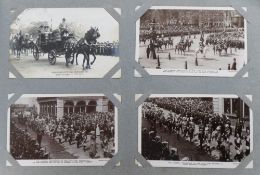 Postcards, a large vintage album of approx. 870 cards, mainly London and Royalty. Royalty Edward VII