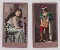 Cigarette cards, Roberts & Sons, Beauties, 'CHOAB', two cards, ref. no H21, picture no 17 (Black