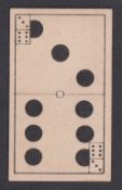 Cigarette card, Robert Sinclair, Dominoes, type card 6/3 (vg) (1)