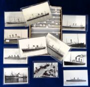 Shipping, Cunard, 240+ postcard sized images of Cunard White Star ships. A mix of original images