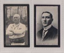 Cigarette cards, Smith's, Champions of Sport (Red backs), two cards, no 25, Steadman (Wrestler) & no