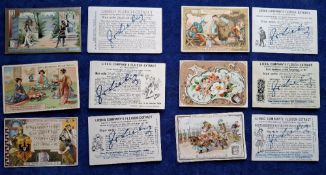 Trade cards, Liebig, 6 sets, all German language issues S408, S463, S475, S593, S611, S778 (a few