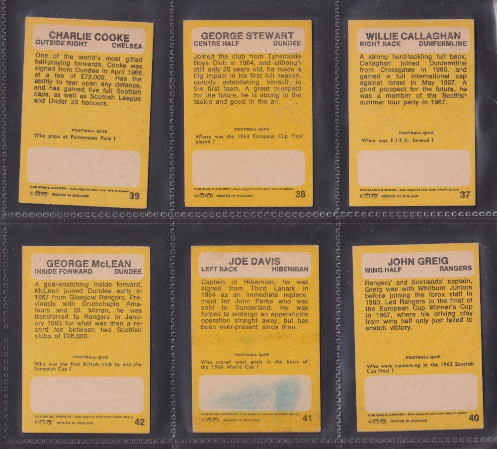 Trade cards, Football, A&BC Gum, Scottish, 1968 (Yellow backs) (set 45 cards) including Alex - Image 14 of 16