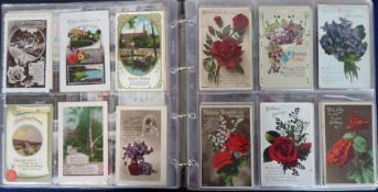 Postcards, a selection of approx. 1100 mostly greetings cards to include comic, children, glamour,