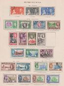 Stamps, KGVI mainly used Commonwealth collection in Stanley Gibbons album, good selection of stamps.