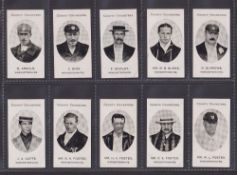 Cigarette cards, Taddy, County Cricketers, Worcestershire, (set, 14 cards) (gd)