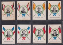 Cigarette cards, Canary Islands, Manuel Lopez Luis, Tenerife Rulers & National Flags, 'M' size (set,