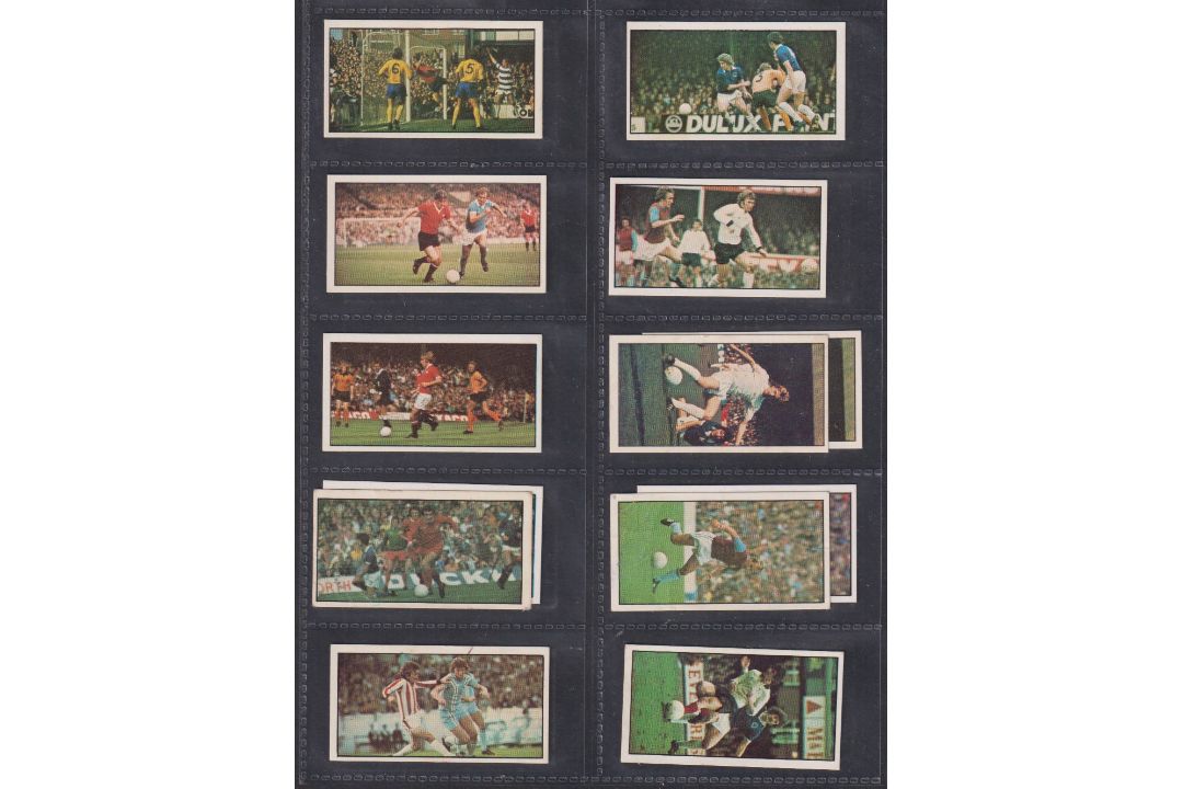 Trade cards, Football, Bassett 1 set and 1 near set Football Action (no gap between fixture & - Image 1 of 4