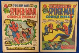 Comics, Spider-Man, 2 to comprise No.1 Feb 17th 1973 and No.2 Feb 24th 1973 (both age toned o/w gd)