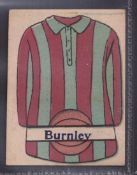 Trade card, Football Ripley Bros Football colours, type card, Burnley (near gd)