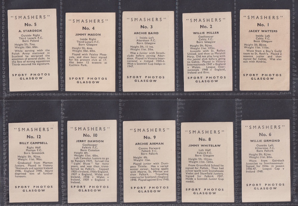 Trade cards, Sports Photos, Glasgow, 'Smashers', 67 different cards (mostly gd, some vg) - Image 2 of 8