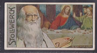 Trade card, Stollwerck, Group 426 number 1 Leonardo Da Vinci, type card (about gd)