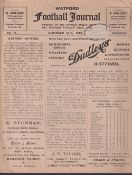 Football programme, Watford v Reading, 13th December 1919, Southern League, large 4 page issue (