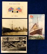 Postcards, 4 subject cards, inc. Spittlefields Flower Market opening day 10 Sept 1935 (RP), T.S.S