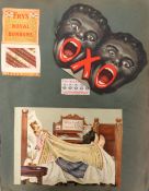 Victorian and Edwardian Advertising, a selection of advertisements laid down double sided on album