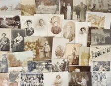 Postcards, a social history RP selection of approx. 223 cards, with portraits, groups, many