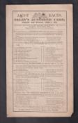 Royal Ascot, Racecard from the Fourth Day of the Royal Meeting held on 6 June 1851, single card